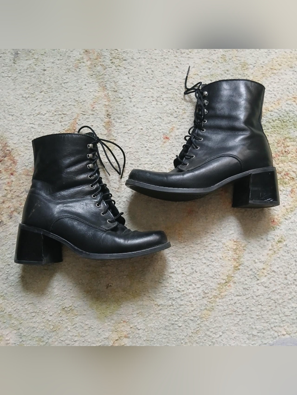 Vintage Black Leather Boots